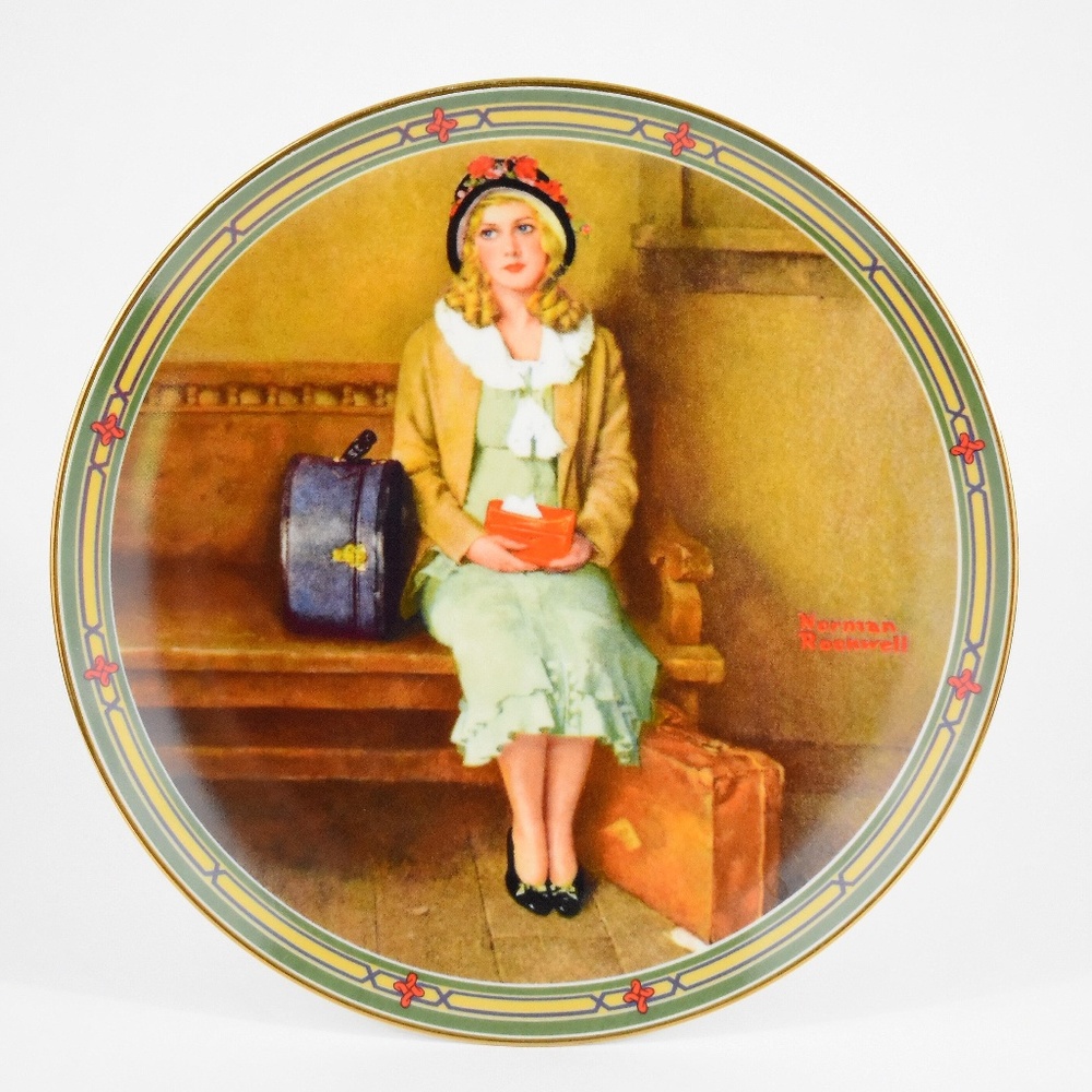Edwin M Knowles China Norman Rockwell VTG Plates